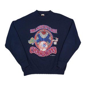 Vintage Logo7 1996 Yankees World Series Fruit of the Loom Crew Neck Made in USA